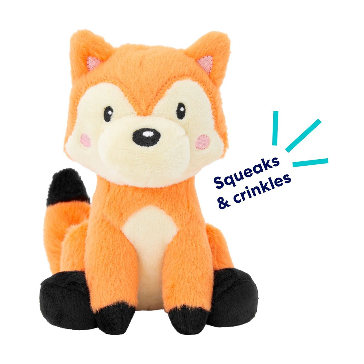 Frisco Camping Fox Plush Squeaky Dog Toy