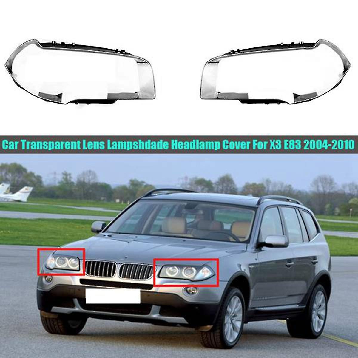 Car Headlights Cover Shell Transparent Lens Lampshdade Headlight Lens Lamp Shade For- X3 E83 2003-2