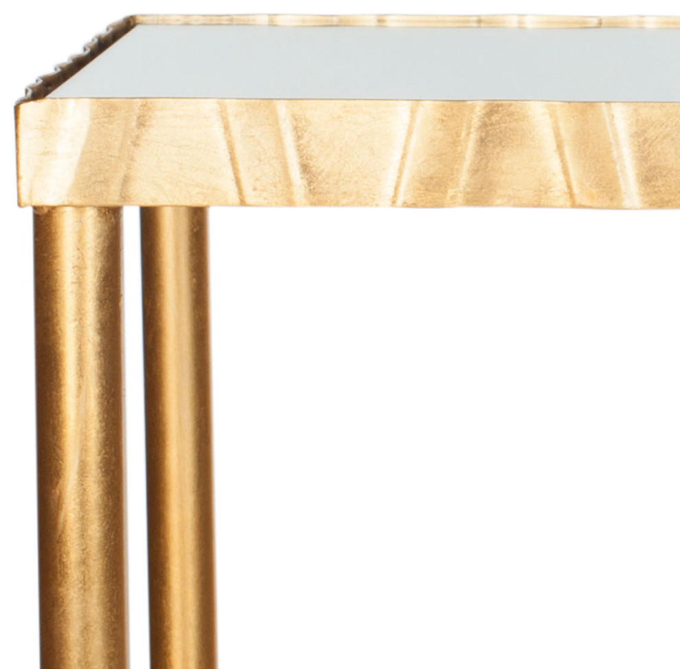 Carli Console Table Gold/ Mirror   Contemporary   Console Tables   by Peachtree Fine Furniture  Houzz