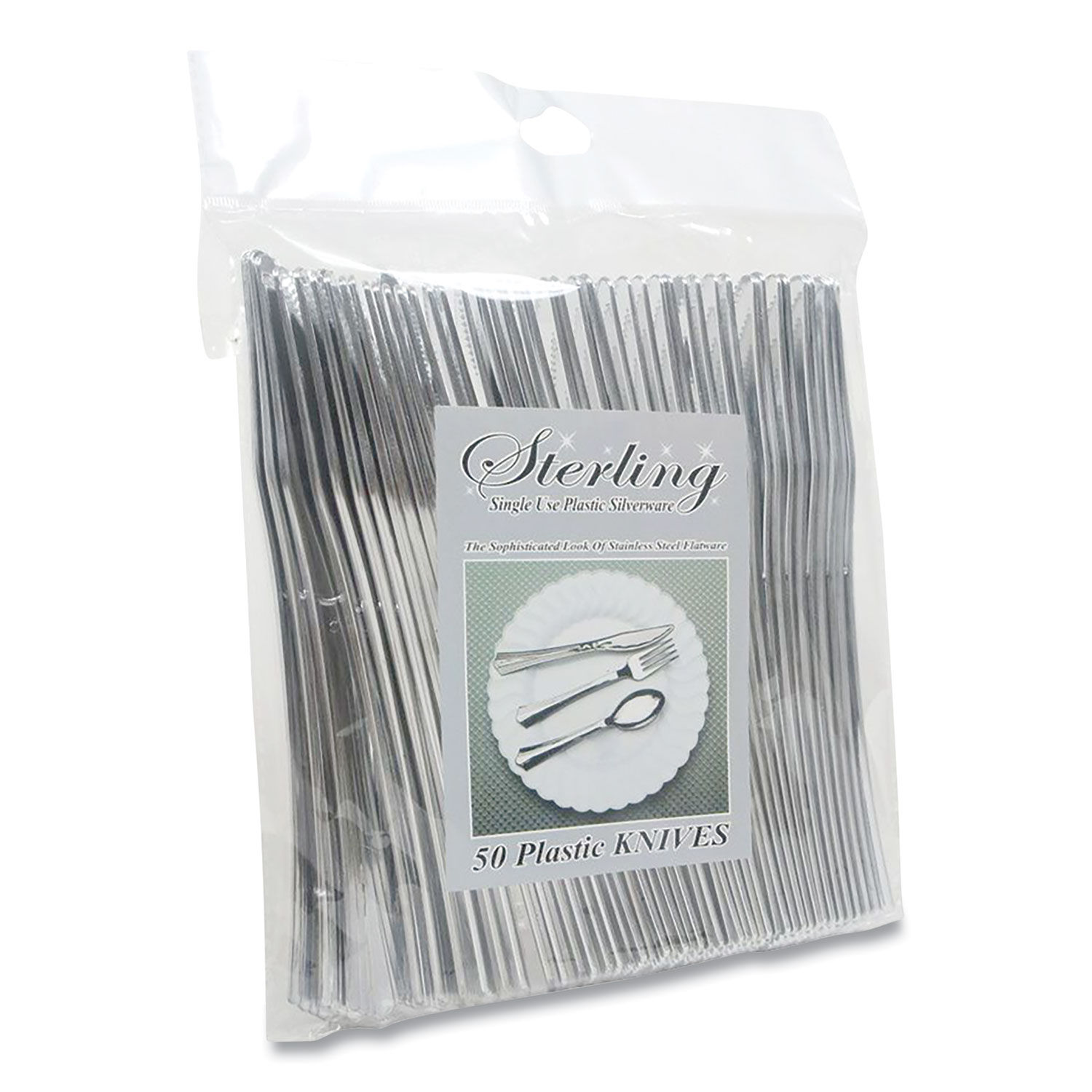 Sterling Heavy-Duty Plastic Cutlery by Tablemateandreg; TBL8305KSV