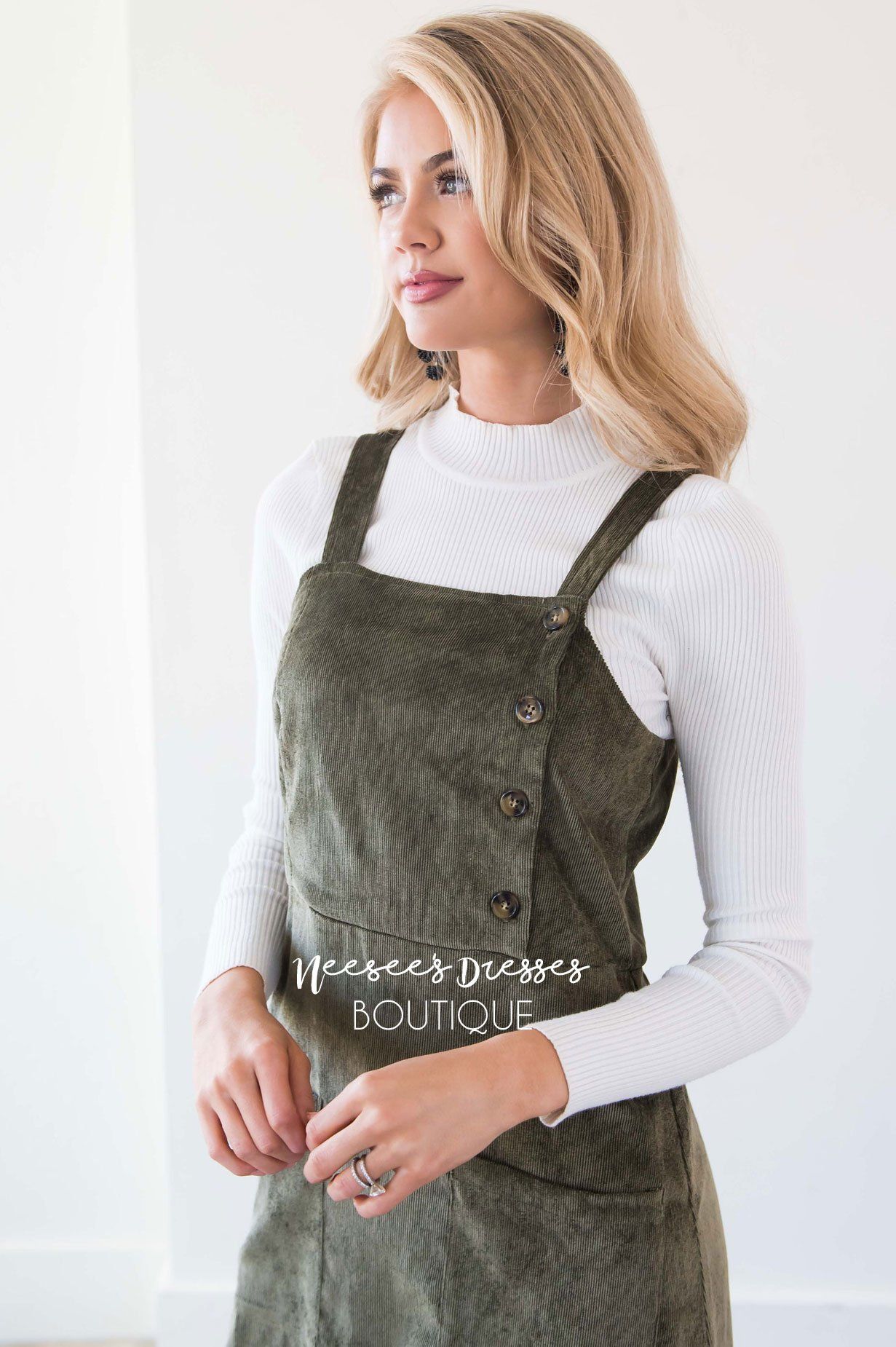 The Lennon Corduroy Overall Dress