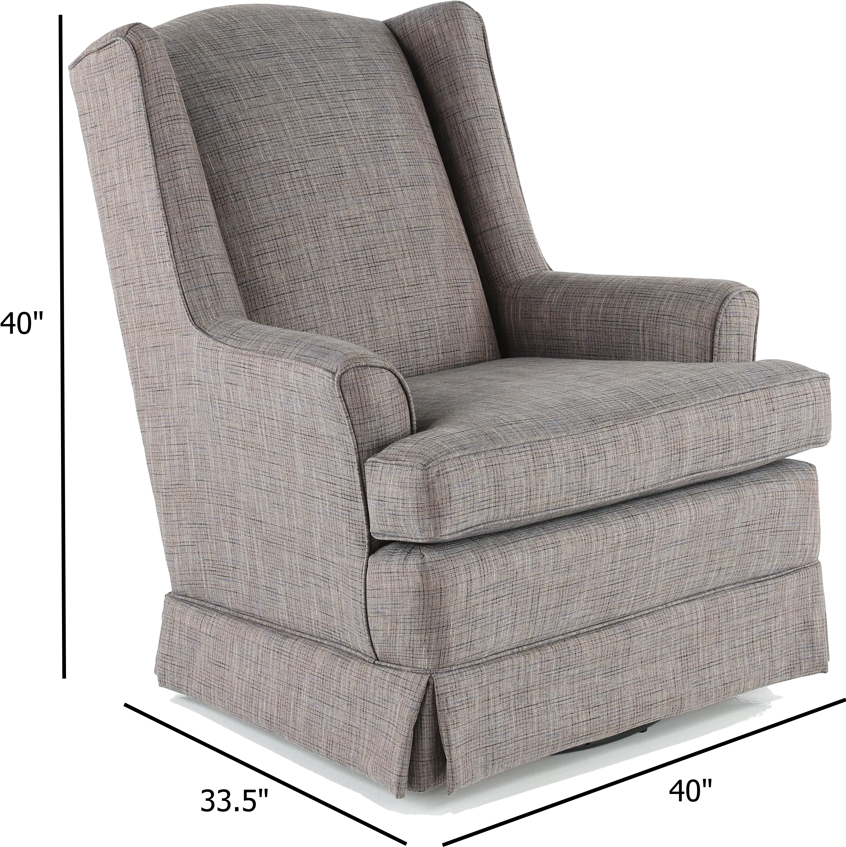 Natasha Gray-Brown Transitional Swivel Glider