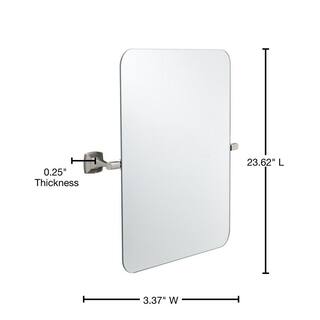 Delta Portwood 23 in. x 23 in. Single Tilt Mirror in SpotShield Brushed Nickel PWD69-BN