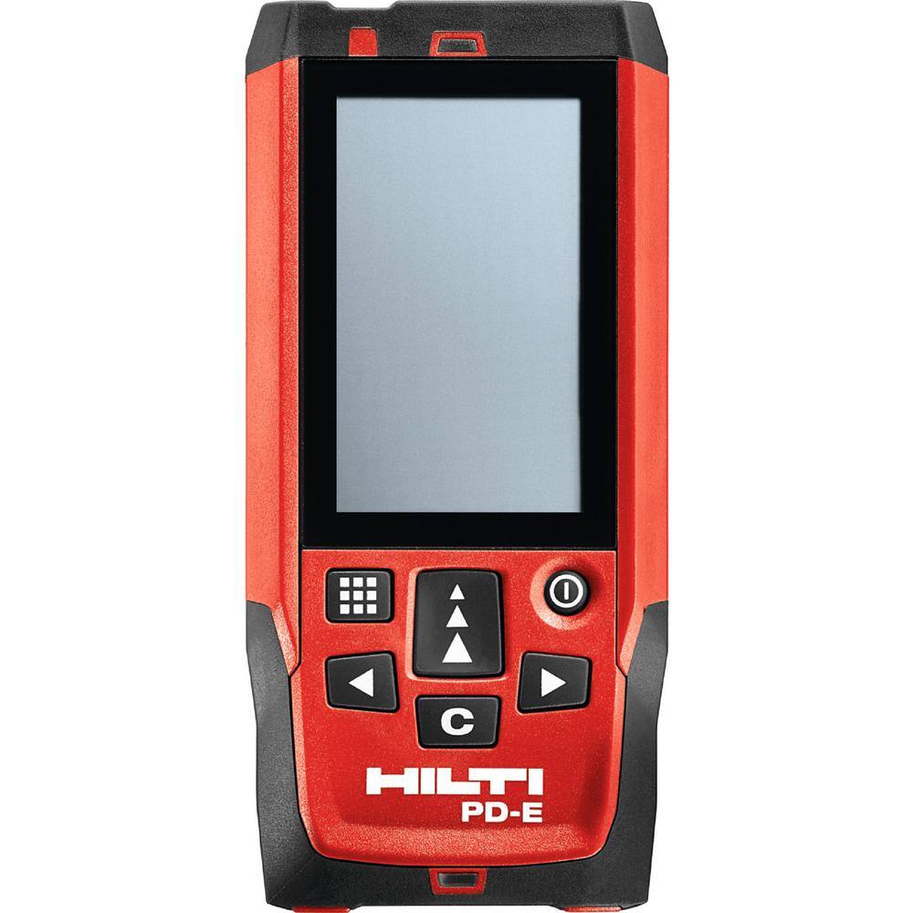 Hilti 650 ft. PD-E Laser Range Meter with (2) AAA Batteries Hand Strap and Pouch 2062051