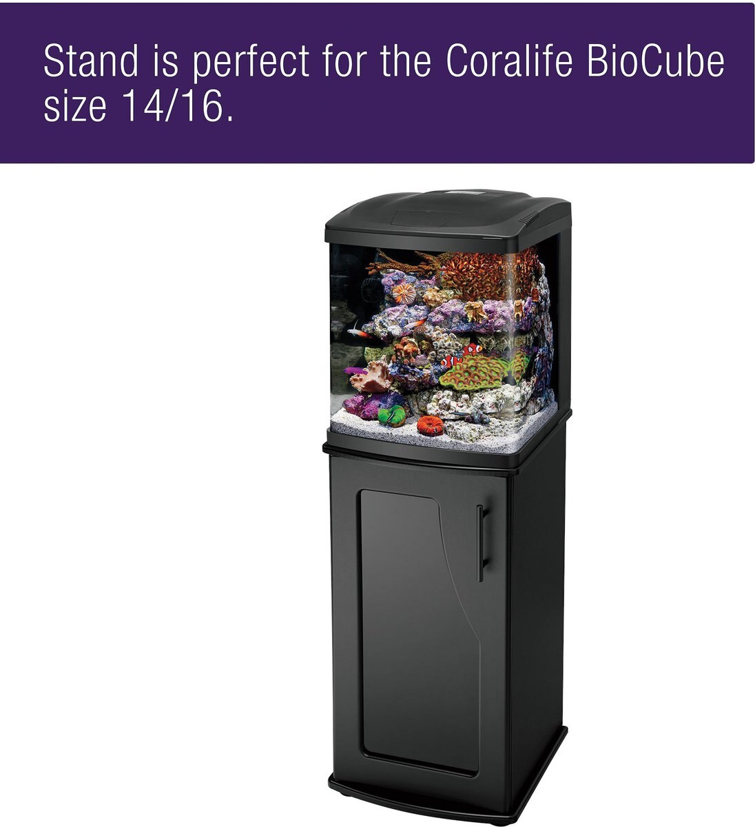 Coralife Biocube Aquarium Stand Fish Stand， Black