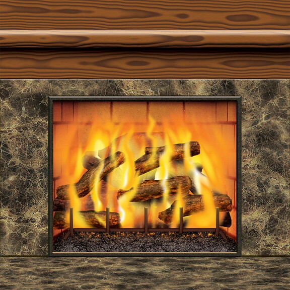 Beistle 20193 Fireplace Insta View  creates a scen...