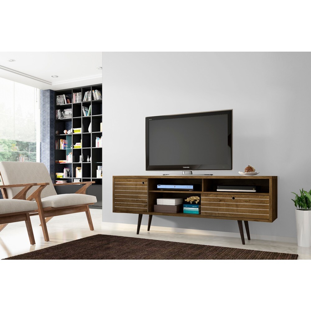 Manhattan Comfort Liberty 70.86 In. Mid Century Modern Media Cabinet Console