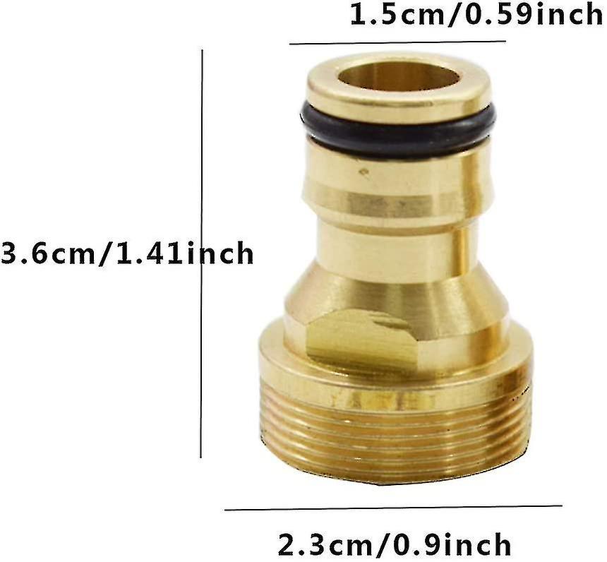 Brass Quick Connector，5pcs Anti-rust Faucet Connector Adapter Hose Threaded Faucet Universal Adapter Faucet Connector