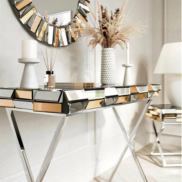 Glam Console Table with Mirror