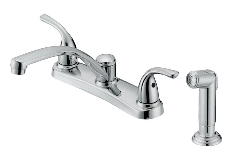 OakBrook Coastal Two Handle Kitchen Faucet with Deck Mount Side Sprayer