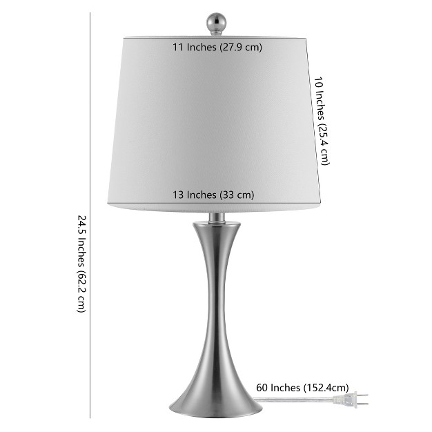 Benita Iron Table Lamp Nickel Safavieh