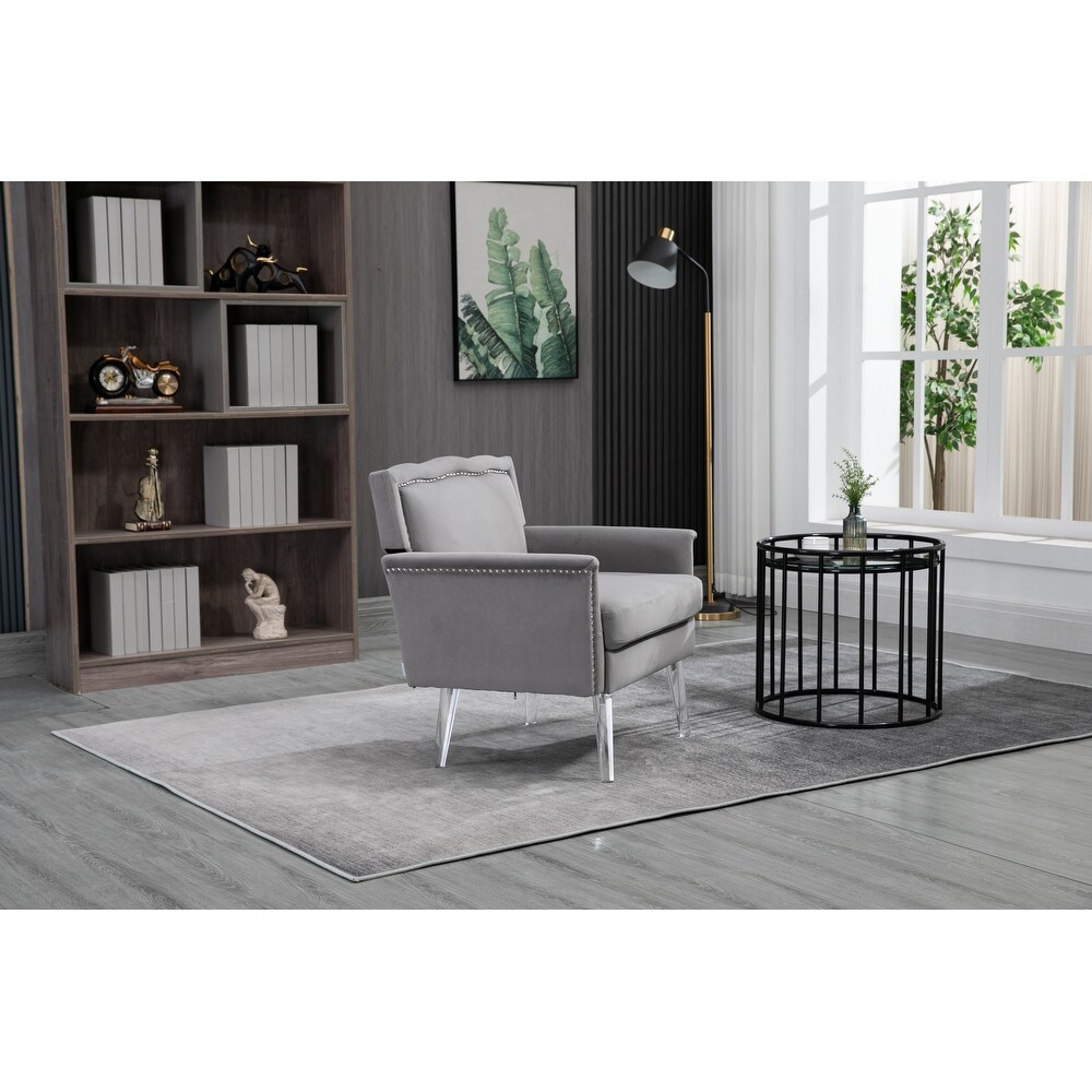 Accent Chair  Living Room Chair / leisure single sofa with acrylic feet