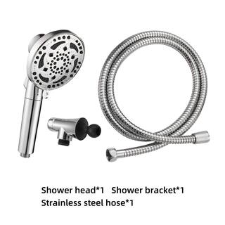 Heemli 7-Spray Pattern 4.92 in. Wall Mount Handheld Shower Heads 1.8 GPM Removable Shower hose in Chrome KAF07C