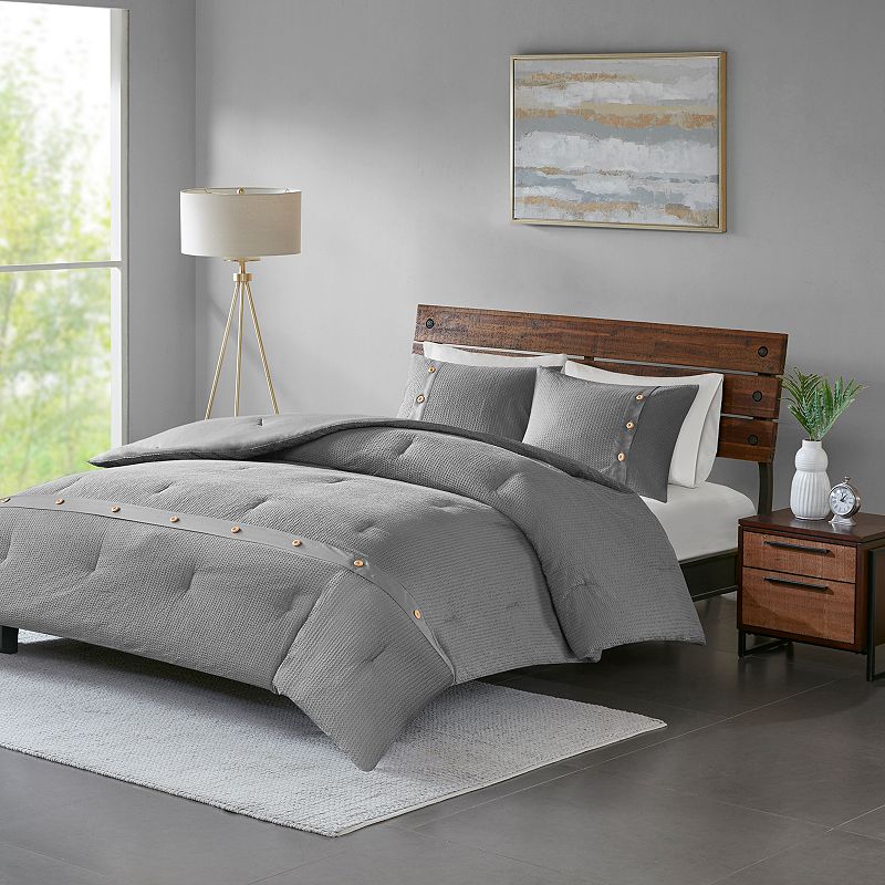 Madison Park Rianon 3-piece Waffle Weave Cotton Comforter Set