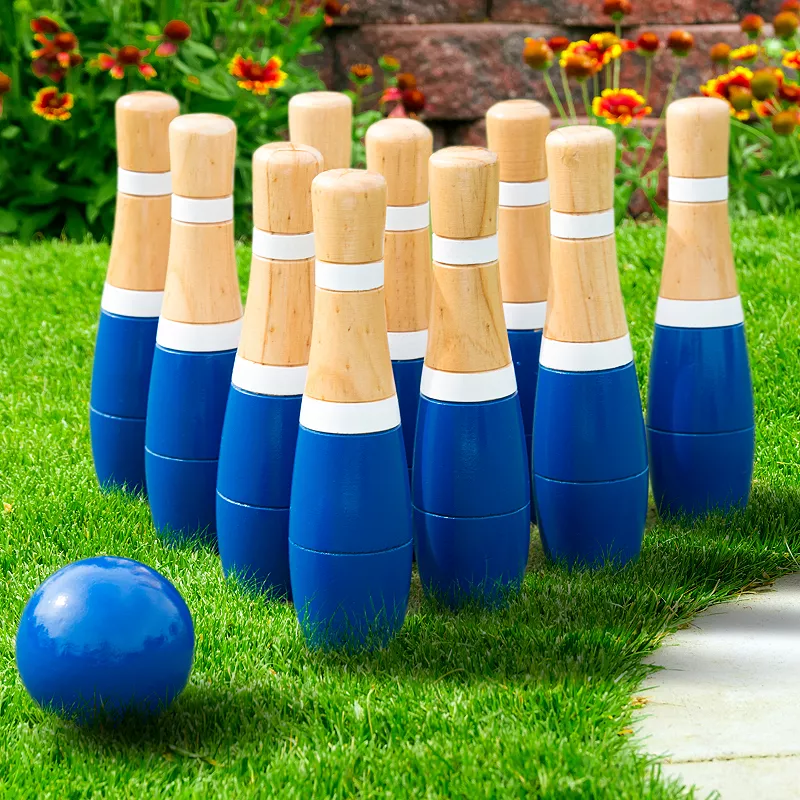 Hey! Play! 8-in. Wooden Lawn Bowling Set