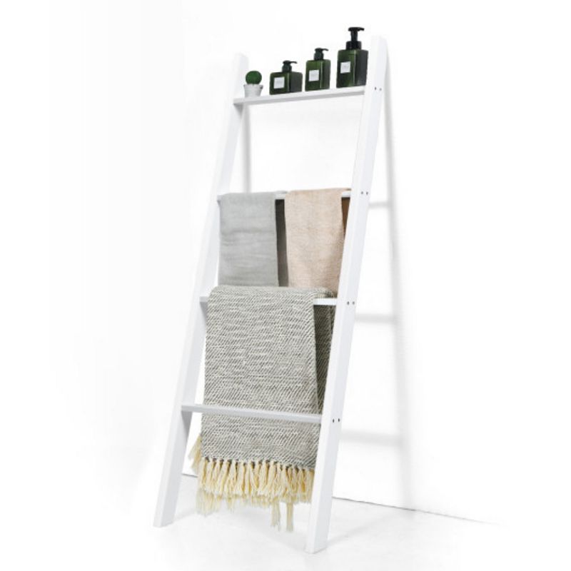 4-tier Wall Leaning Ladder Shelf Stand