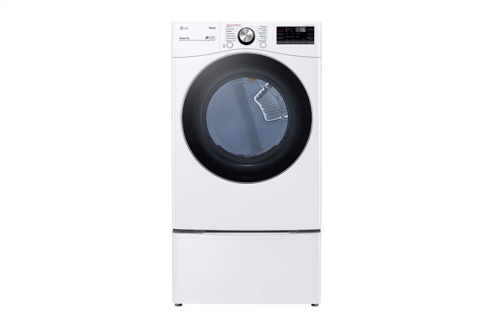 Lg DLEX4200W 7.4 Cu. Ft. Ultra Large Capacity Smart Wi-Fi Enabled Front Load Electric Dryer With Turbosteam™ And Built-In Intelligence