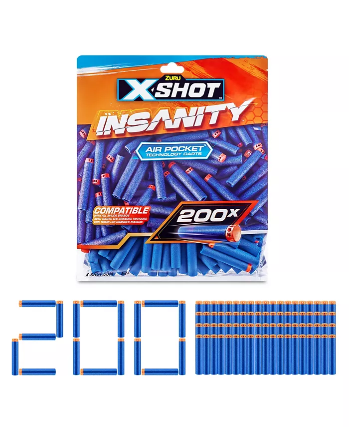 X-Shot Zuru Insanity 200 Pack Darts Refill