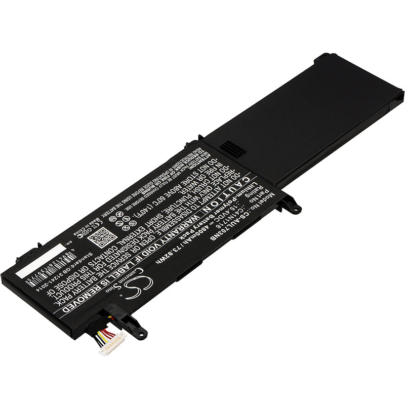 Asus GL703GM GL703GM0051A8750H GL703GM71200T GL7 Replacement Battery BatteryClerkcom Laptop and Notebook