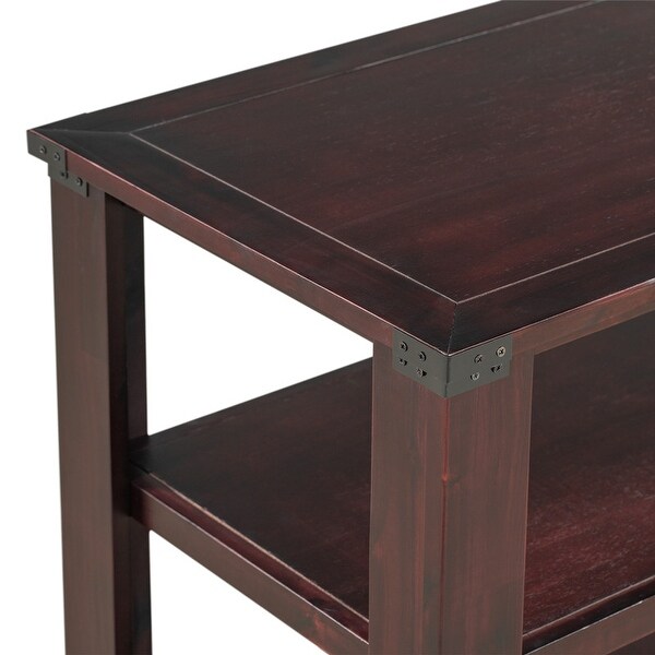 Modern Wood Sofa Table Console Table with 2 Drawers and 2 Shelves