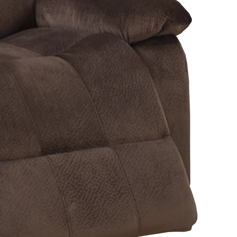 Rocker Recliner In Choco Brown Suede Fabric