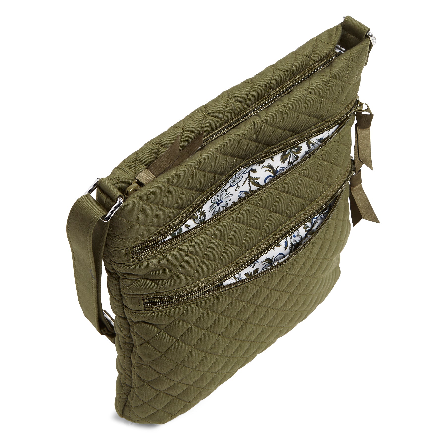 Triple Zip Hipster Crossbody Bag