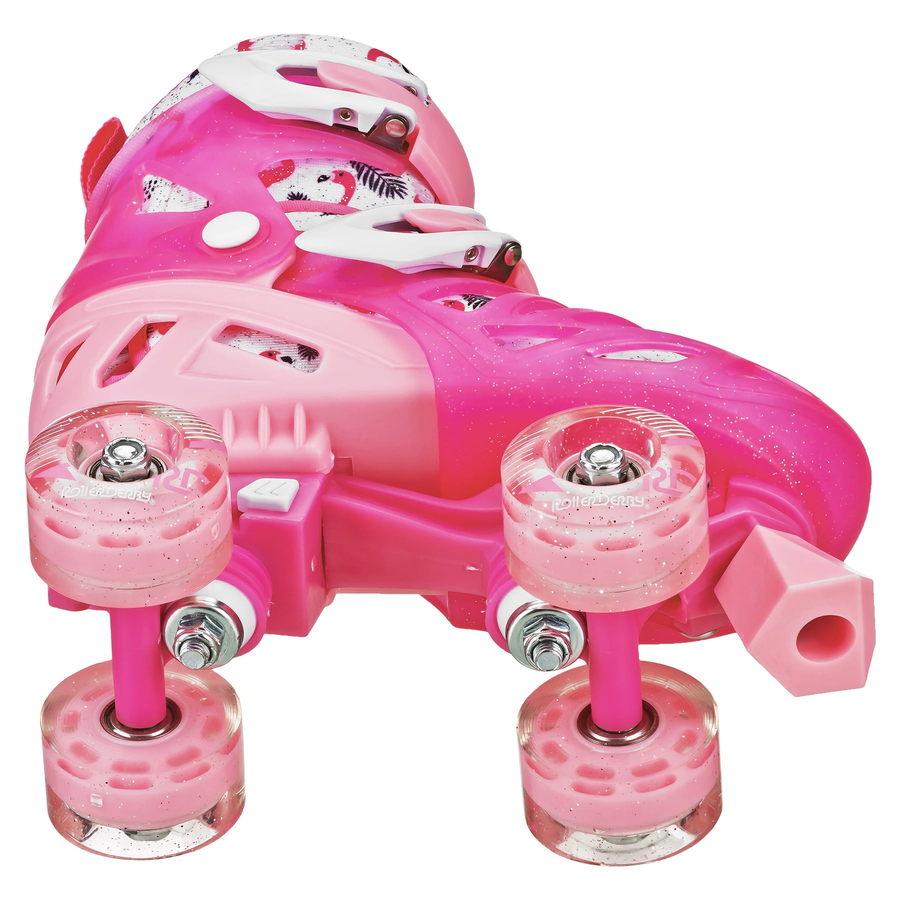 Roller Derby LTX500 Girls Adjustable Roller Skates Small (12-2) Pink Flamingo