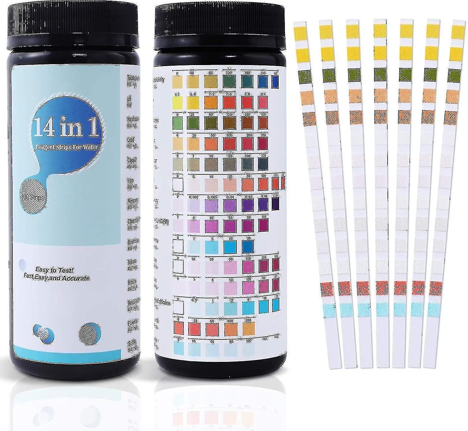 14 In 1 Water Quality Test， Pool Spa Test Strips Ph Quick Detection， Water Quality Analysis， Water T