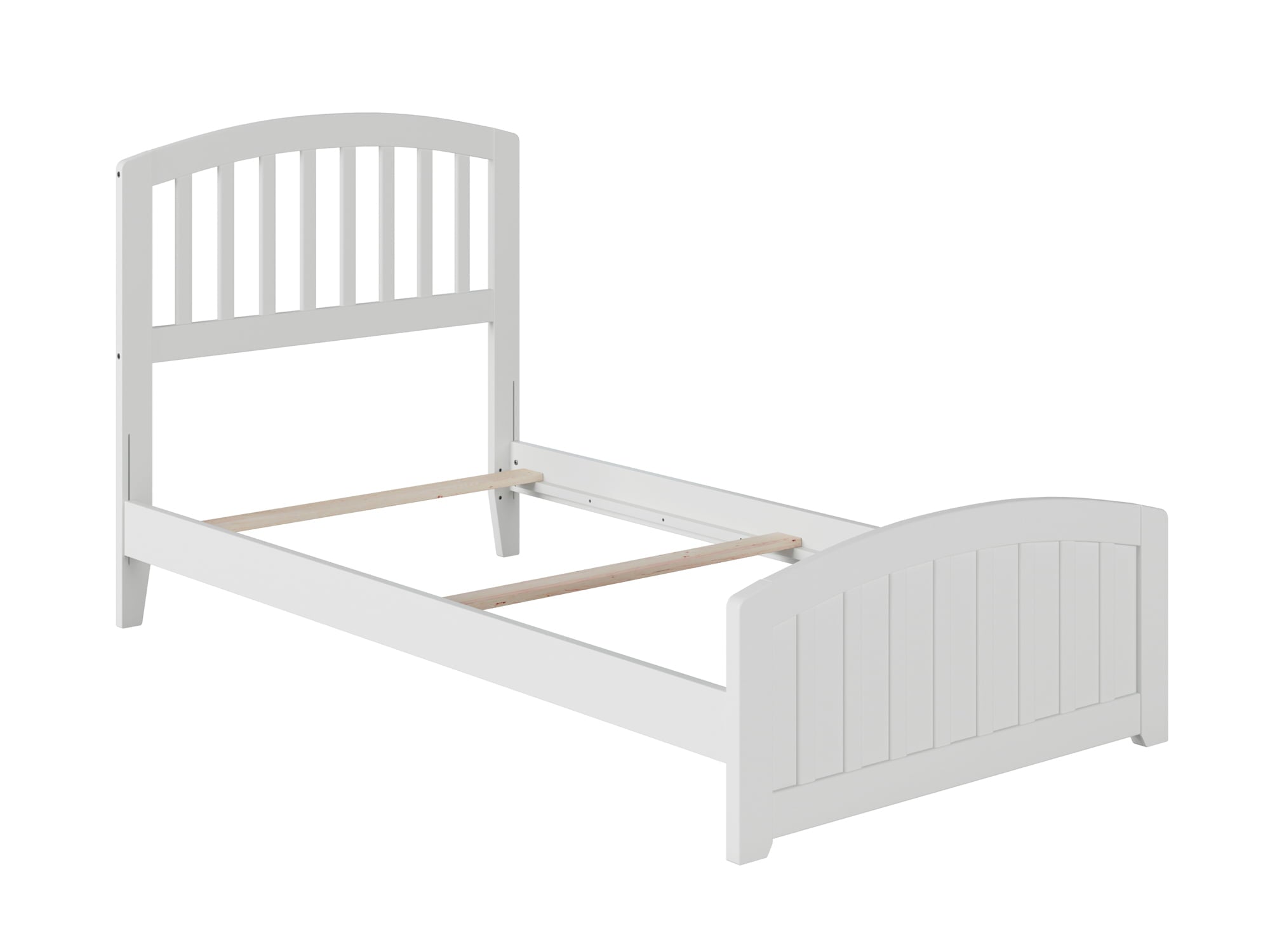 Richmond Twin XL Traditional Bed with Matching Foot Board in White