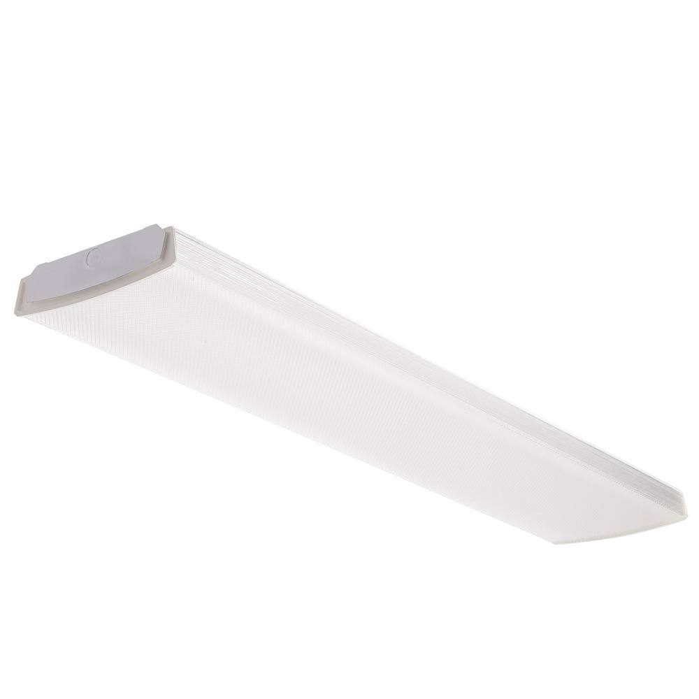 Lithonia Lighting Contractor Select 48-in. 4000 Lumens Integrated LED White Low Profile Flush Mount Wraparound Light LBL4