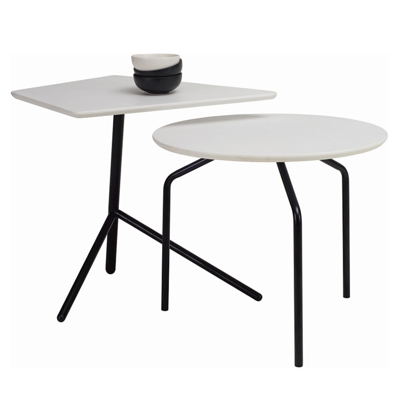 KIEF Side Table - White & Black