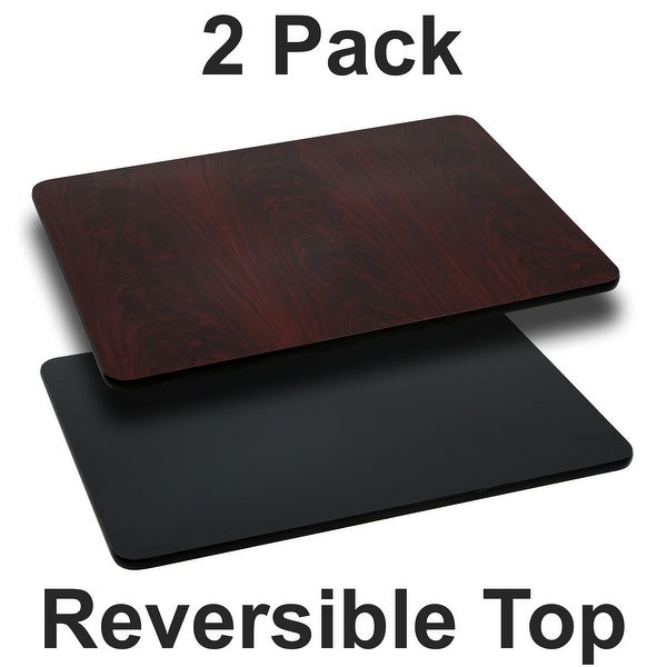 2 Pack 30'' x 42'' Rectangular Table Top with Reversible Laminate Top