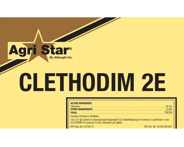 AgriStar Clethodim 2E， 2.5 Gallon - 10001104