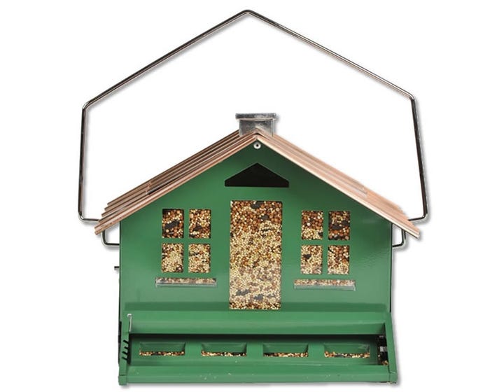 Squirrel Be Gone Green Bird Feeder 10004450