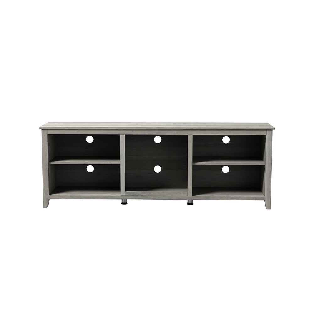 Grey Classical TV Stand Storage Media Console Entertainment Center   15 inches in width