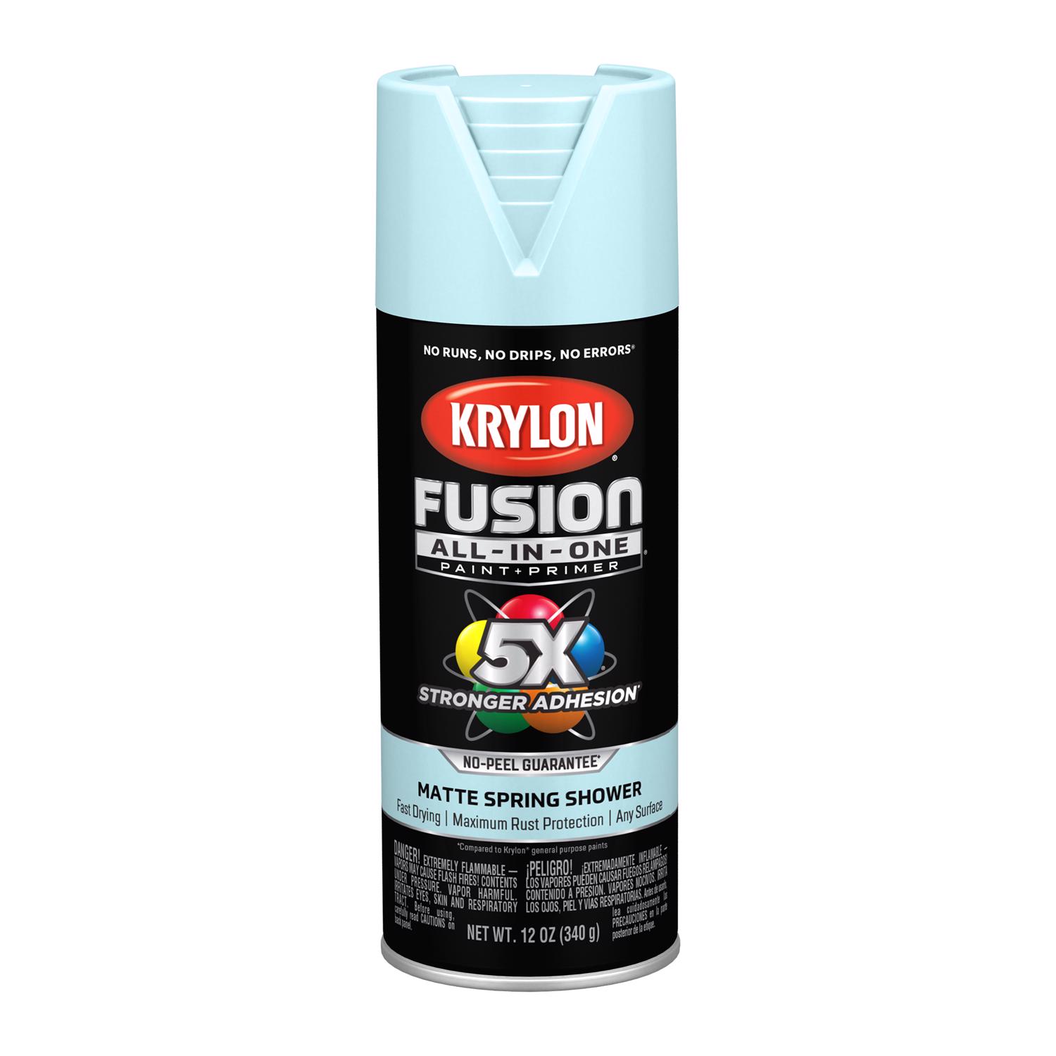 Krylon Fusion All-In-One Matte Spring Shower Paint+Primer Spray Paint 12 oz