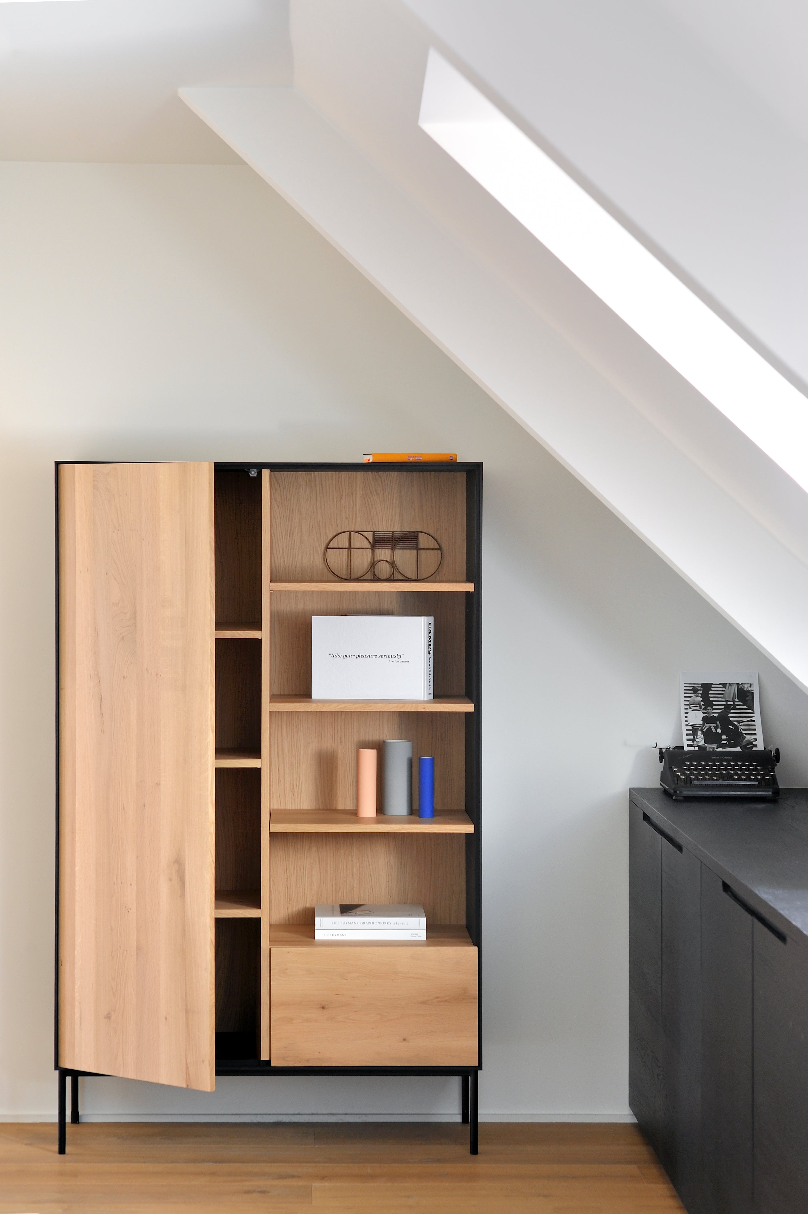 Oak Blackbird Storage Cupboard