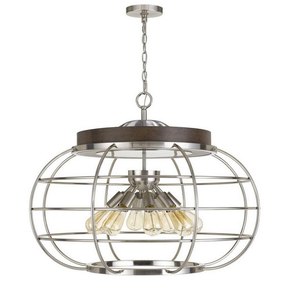 Benjara BM233267 Metal Chandelier with Cage Design...