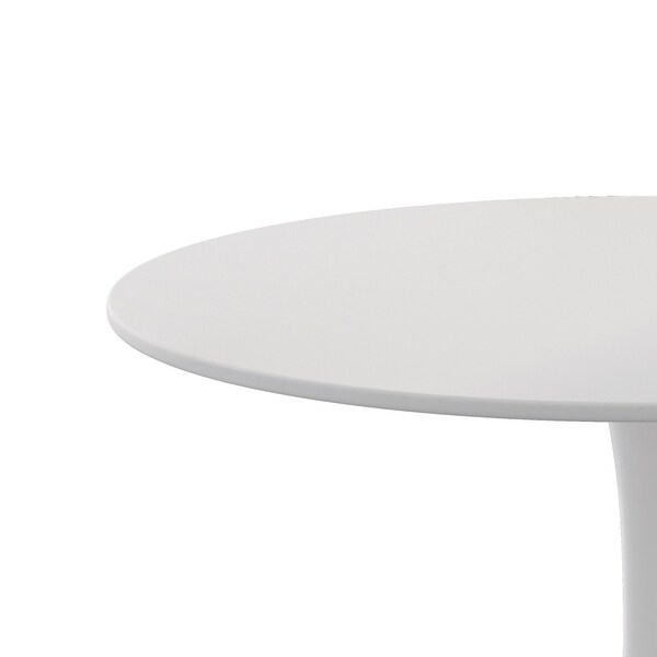 Modern 42 in. Round Dining Table with Round MDF Table Top，Metal Base