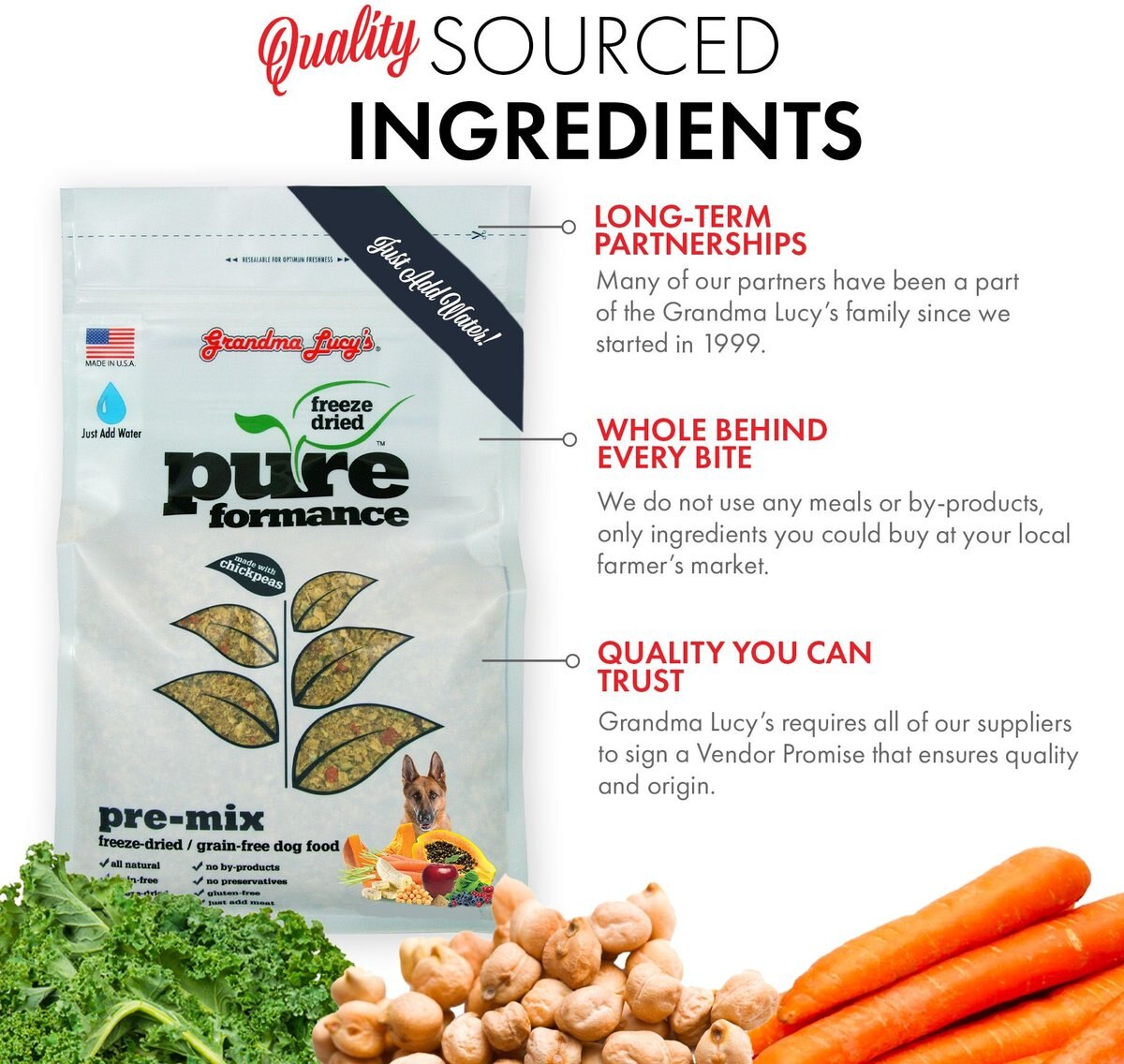 Grandma Lucy's Pureformance Grain-Free/Freeze-Dried Dog Food Pre-Mix