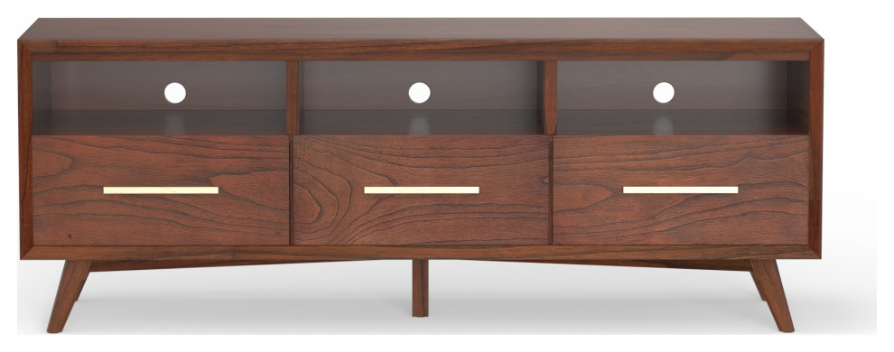 Gramercy TV Console   Midcentury   Entertainment Centers And Tv Stands   by Alpine Furniture  Inc  Houzz