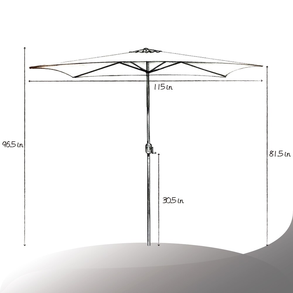 Maypex 10 X 6.5 Feet Rectangular Market Umbrella