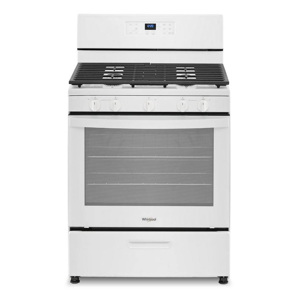 Whirlpool 30 in. 5-Burner Freestanding Gas Range in White WFG505M0MW