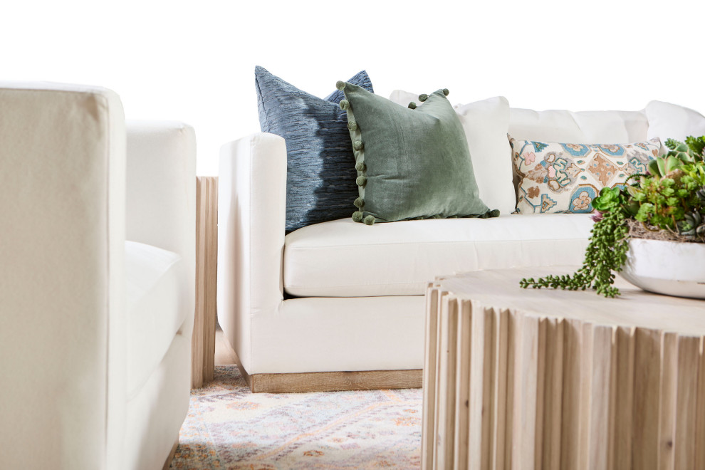 Siena Plinth Base Sofa Chair   Farmhouse   Armchairs And Accent Chairs   by Essentials for Living  Houzz