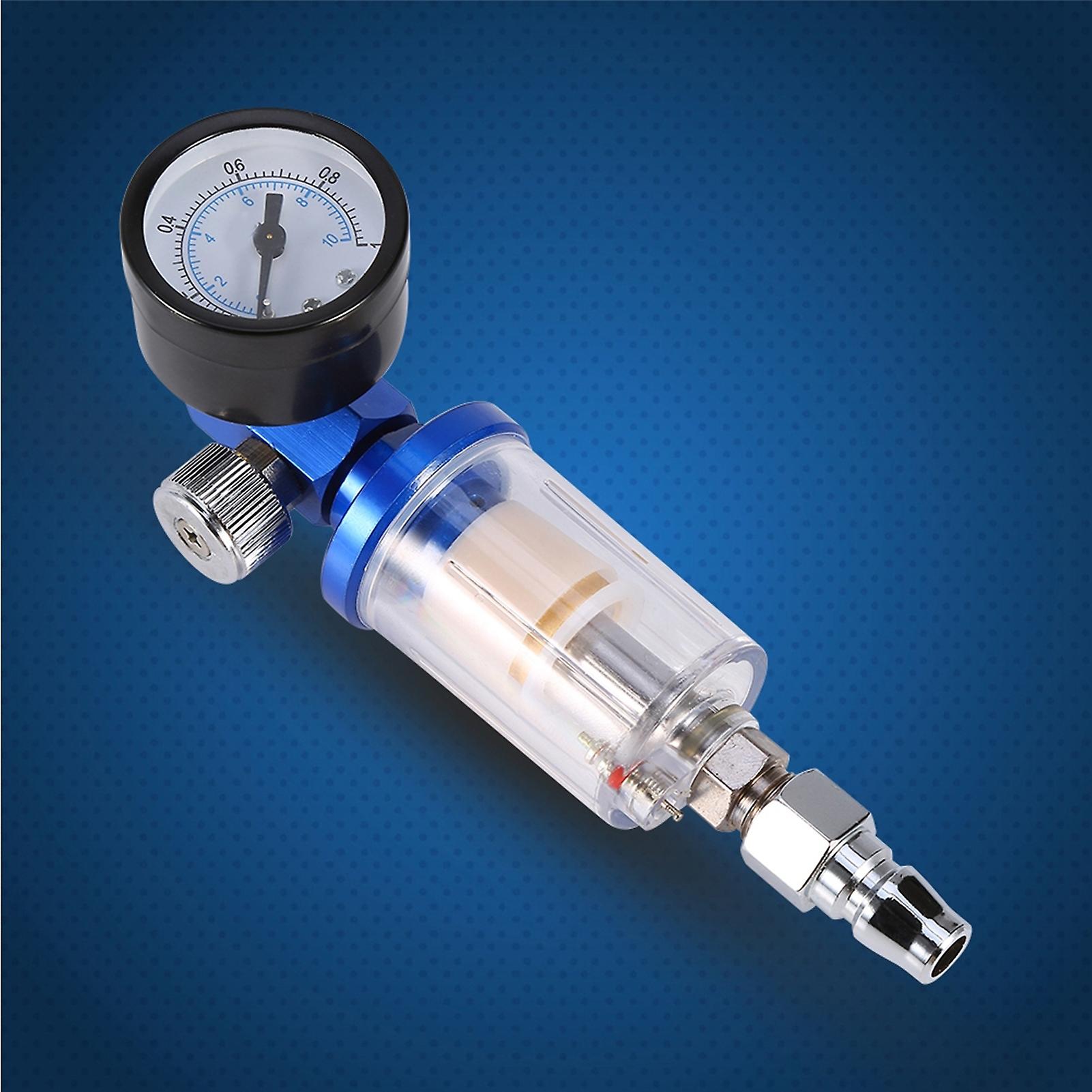 Spray Pneumatic Gun Air Regulator Gauge+ In-line Oil Water Trap Filter Separator