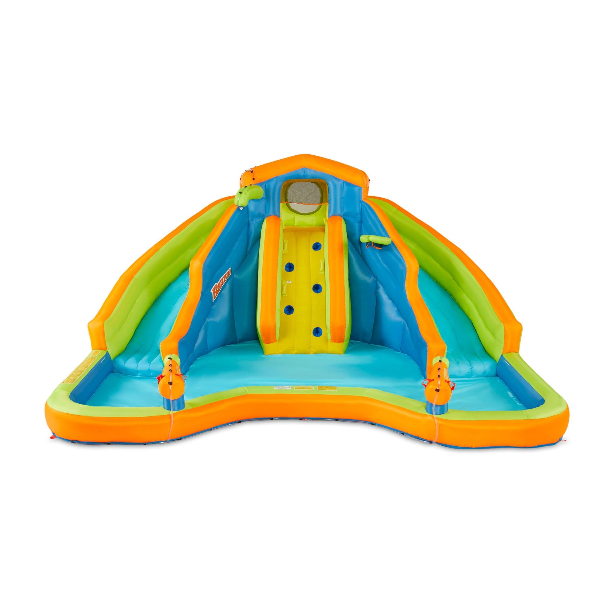 Banzai 90369 Adventure Club Water Park Inflatable 2 Lane Water Slide Splash Pool