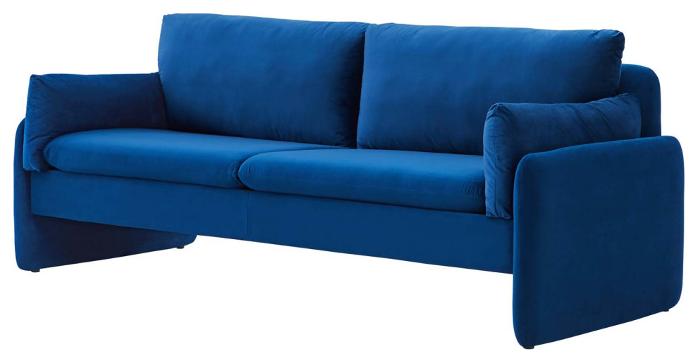 Indicate Performance Velvet Sofa   Contemporary   Sofas   by House Bound  Houzz