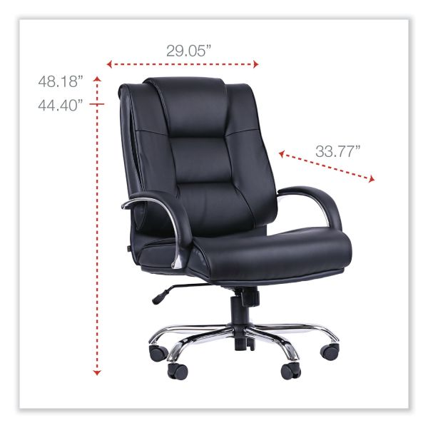 Alera Ravino Big/Tall High-Back Bonded Leather Chair， Headrest， Supports 450 lb， 20.07