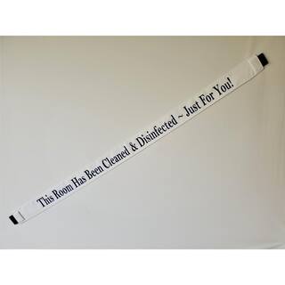 Nylon Cleaned and Disinfected Safety Banner with Magnetic Ends Fits up to a 51 in. Extra-Wide Doorway CDFY-01