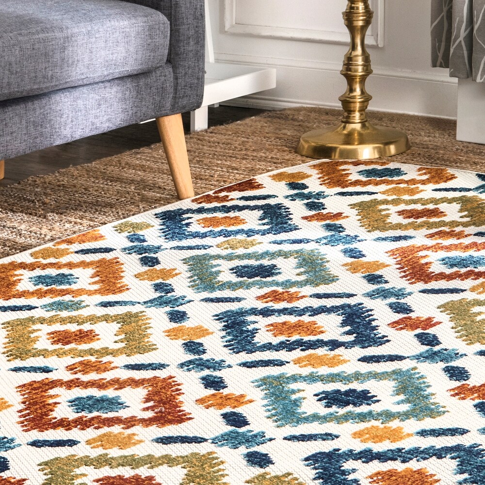 Brooklyn Rug Co Groves Bohemian Casuals Trellis Outdoor Area Rug